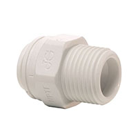 Inch White Polypropylene Male Connector Fittings