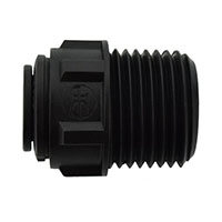 Inch Black Polypropylene Male Connector Fittings
