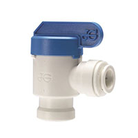 1/4 Inch (in) Tube Outside Diameter and 1/4 Inch (in) Thread Size Polypropylene Speedfit To Female Shut-Off Valve