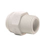 Inch White Polypropylene Male Connector Fittings